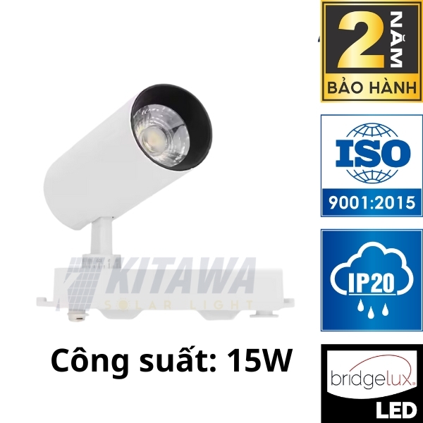 Đèn LED Rọi Ray 15W Ánh Sáng Vàng Cao Cấp KITAWA - AC.LR01.15-3000K