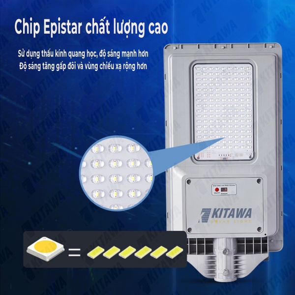 Đèn đường năng lượng mặt trời liền thể 200W KITAWA LT9200
