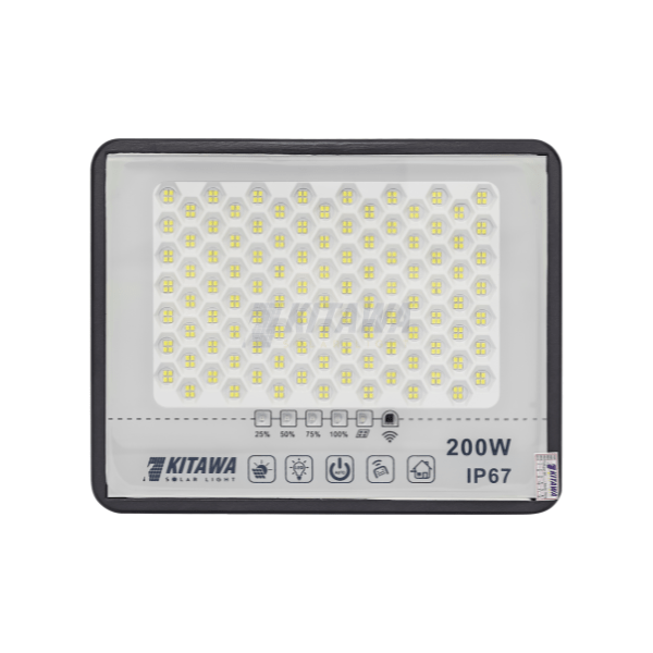 Đèn pha năng lượng mặt trời chống chói 200W KITAWA DP5200