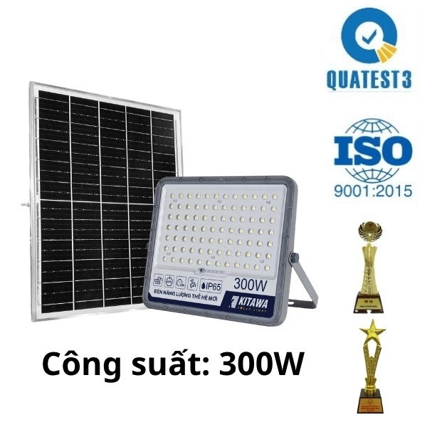 Đèn Pha Năng Lượng Mặt Trời 300W Chống Chói, Đạt Chuẩn IP65 FL1300