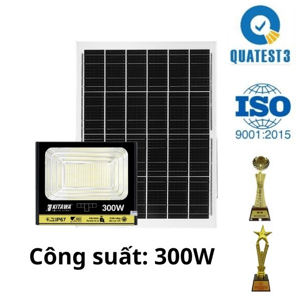 Đèn Pha Năng Lượng Mặt Trời 300W Loại Mới Chip 5054 Chống Nước IP67, Bền 10 Năm- BDP27.300
