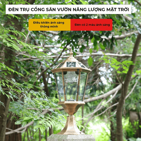 Đèn Trụ Cổng Năng Lượng Mặt Trời SV143