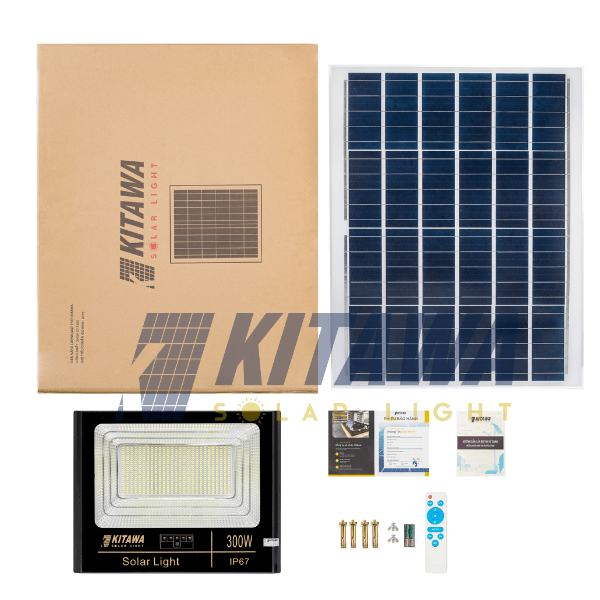 Đèn Pha Năng Lượng Mặt Trời 300W DP1300 Kitawa Chống Nước IP67
