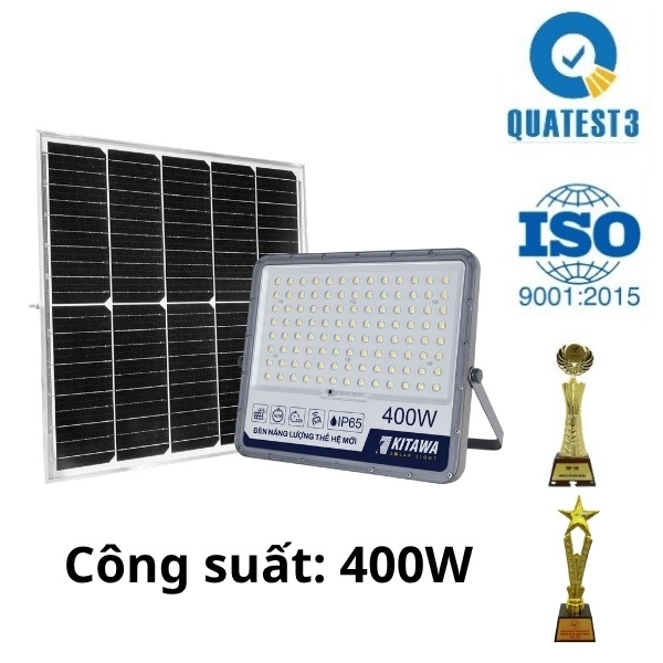 Đèn Pha Năng Lượng Mặt Trời 400W Chống Chói, Đạt Chuẩn IP65 FL1400