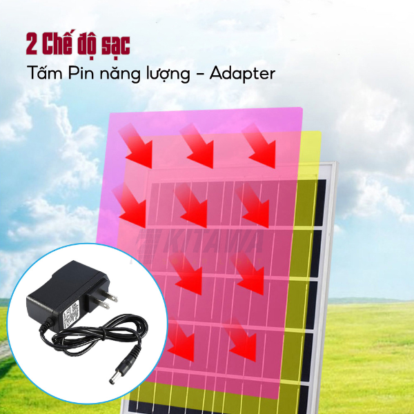 Quạt Treo Tường Năng Lượng Mặt Trời 20W KITAWA - KQ10.20