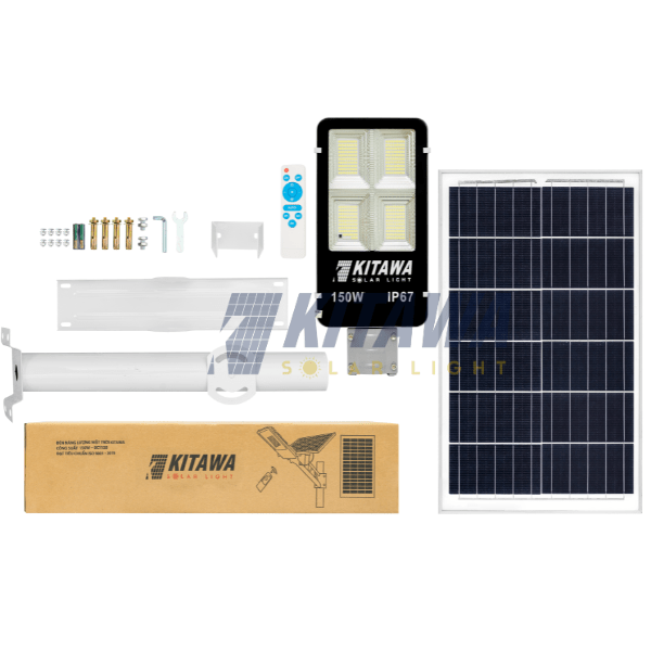 Đèn Đường Năng Lượng Mặt Trời KITAWA Solar Light 150W BC1150