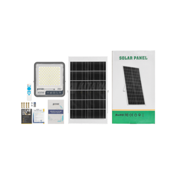 Đèn Pha Chống Chói Năng Lượng Mặt Trời 300W Thế Hệ Mới KITAWA - FL5300