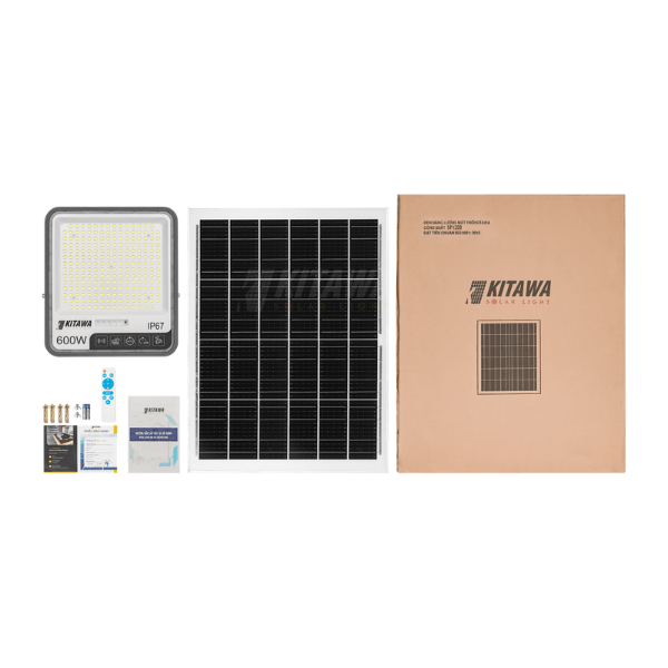 Đèn Pha Chống Chói Năng Lượng Mặt Trời 600W Thế Hệ Mới KITAWA - FL5600