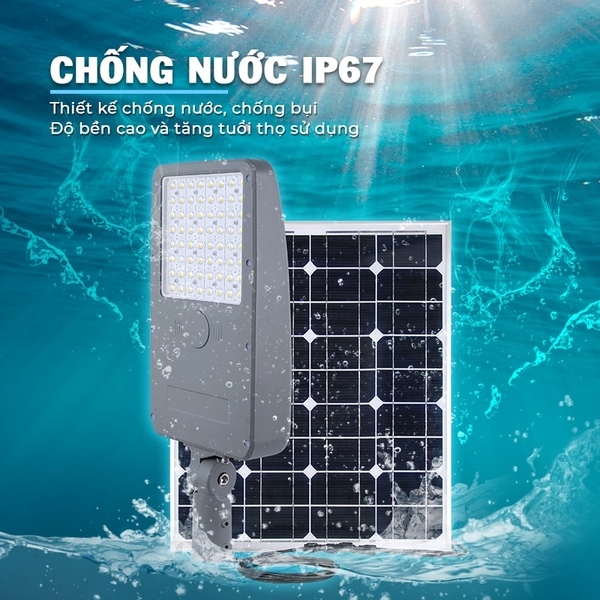 [60W] Đèn Đường Công Trình Năng Lượng Mặt Trời 60W Giva - GV.60