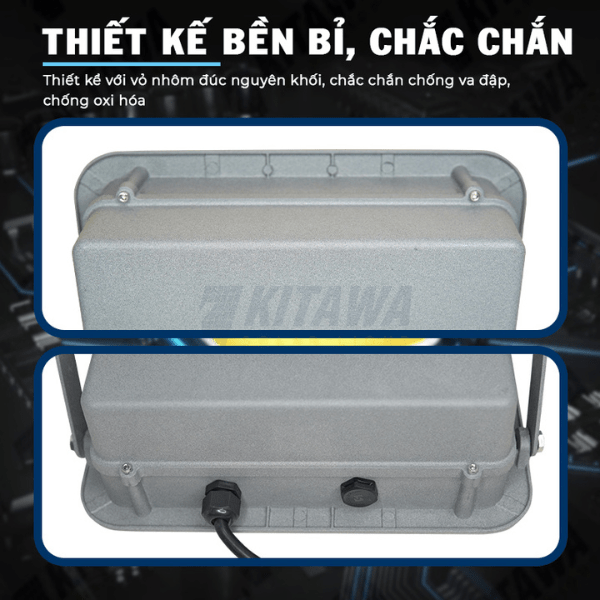 [1000W] Đèn Pha Công Trình Năng Lượng Mặt Trời 1000W Kitawa - CT.DP01-1000