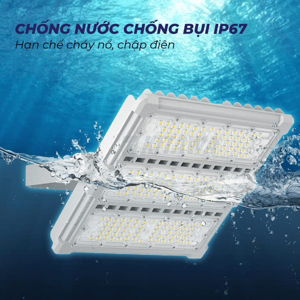 Đèn Pha LED 300W Chip LED Philips Cao Cấp 3 Khoang KITAWA - AC.DP05.300