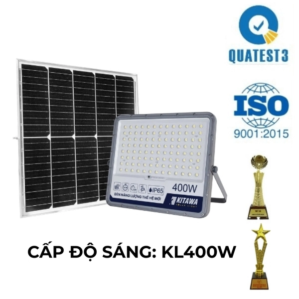 Đèn Pha Năng Lượng Mặt Trời 400W Chống Chói, Đạt Chuẩn IP65 FL1400