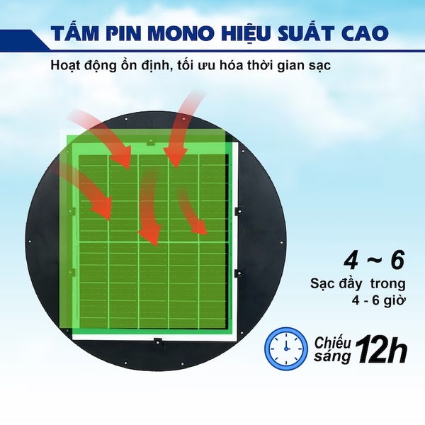 Đèn Đĩa Bay UFO Năng Lượng Mặt Trời 600W KITAWA - UF4.600