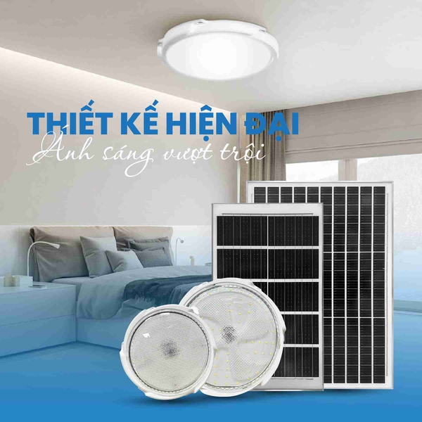 Đèn Ốp Trần Năng Lượng Mặt Trời 300W OP3300 Ba Chế Độ Ánh Sáng