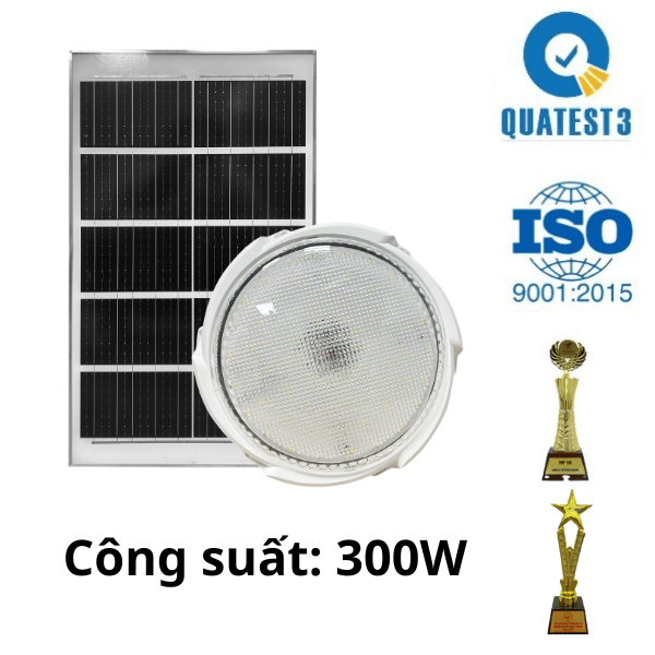 Đèn Ốp Trần Năng Lượng Mặt Trời 300W OP3300 Ba Chế Độ Ánh Sáng
