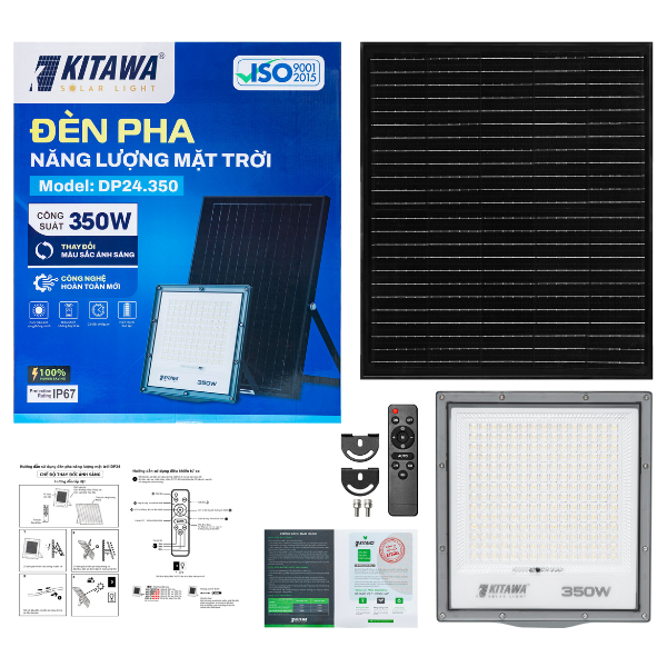 Đèn Pha Chống Chói Năng Lượng Mặt Trời 350W KITAWA - DP24.350