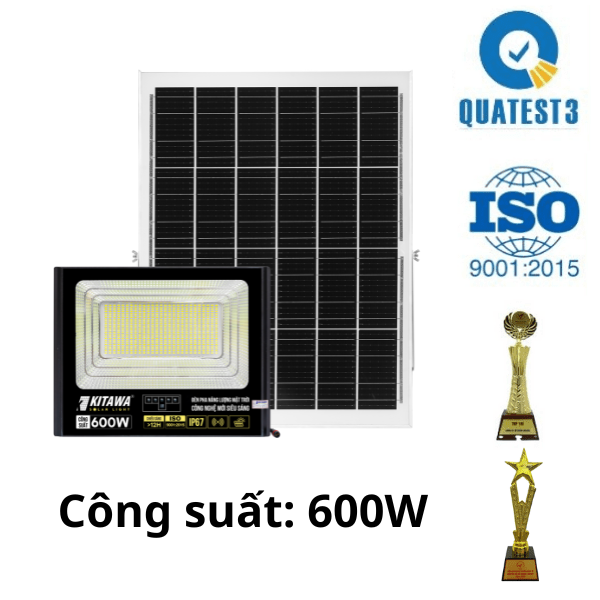 Đèn Pha Năng Lượng Mặt Trời 600W Lite BDP26.600 KITAWA Chống Nước IP67