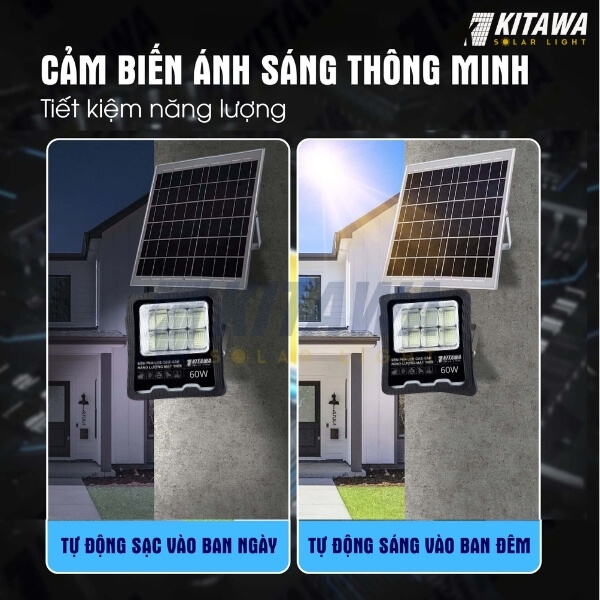 Đèn Pha Năng Lượng Mặt Trời 60W KITAWA - DP17.60