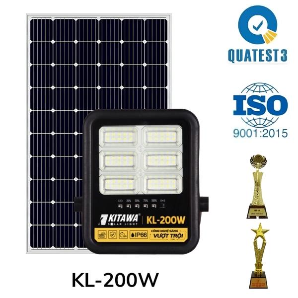 Đèn pha năng lượng mặt trời 200W KITAWA WPN01.200