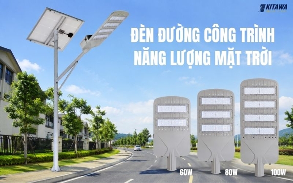 Đèn Đường Công Trình Năng Lượng Mặt Trời 60W BCDT9.60 Chống Nước Bền Bỉ