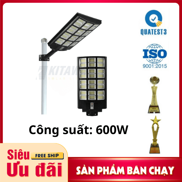 [600W] Đèn Đường Năng Lượng Mặt Trời Liền Thể 600W KITAWA LT12600