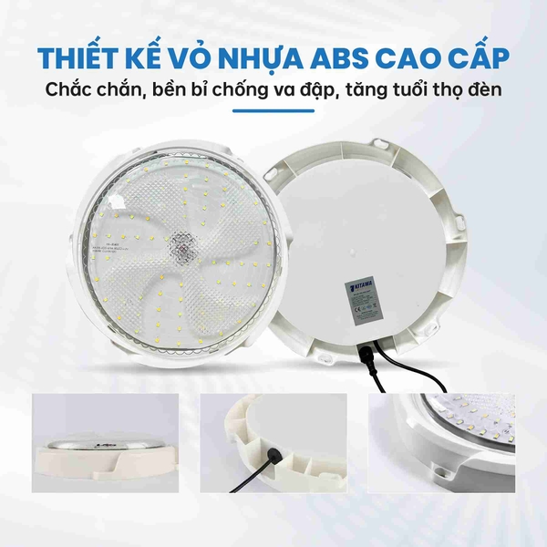 Đèn Ốp Trần Năng Lượng Mặt Trời 300W OP01.300 Ba Chế Độ Ánh Sáng