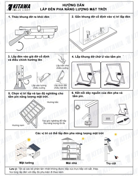 Đèn Pha Năng Lượng Mặt Trời 300W DP1300 Kitawa Chống Nước IP67