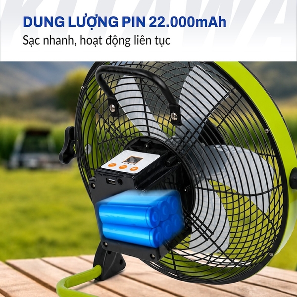 Quạt Chân Quỳ Năng Lượng Mặt Trời 30W Thông Minh KITAWA - KQ14.30