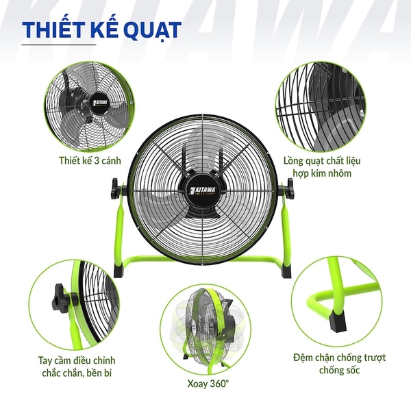 Quạt Chân Quỳ Năng Lượng Mặt Trời 30W Thông Minh KITAWA - KQ14.30