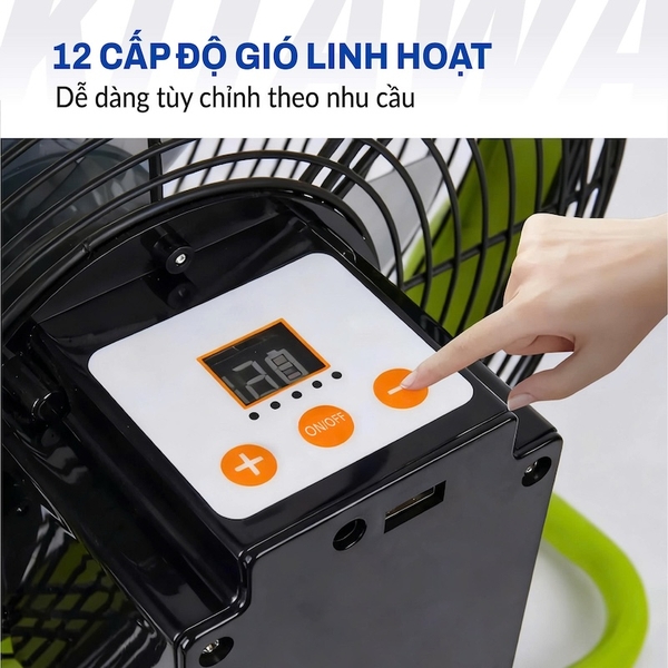 Quạt Chân Quỳ Năng Lượng Mặt Trời 30W Thông Minh KITAWA - KQ14.30