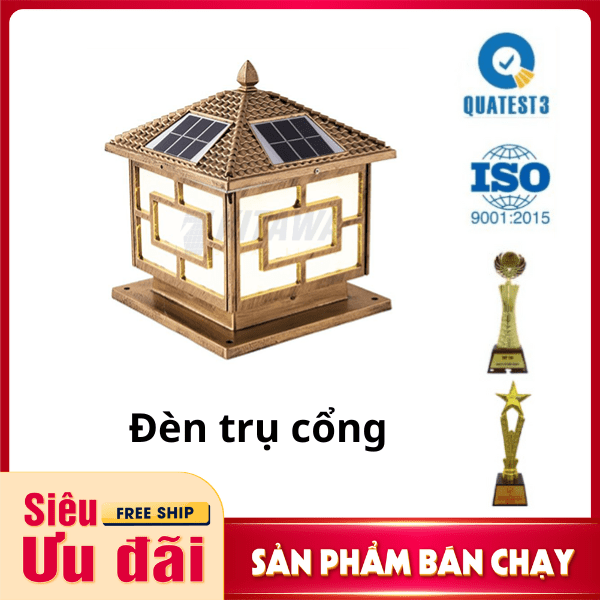 Đèn Trụ Cổng Năng Lượng Mặt Trời SV33