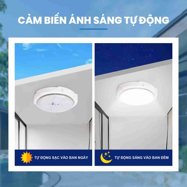 Đèn Ốp Trần Năng Lượng Mặt Trời 600W OP3600 Ba Chế Độ Ánh Sáng