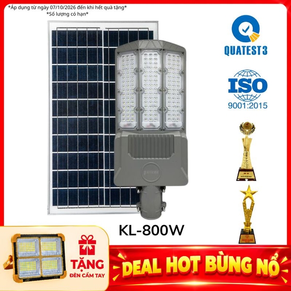 Đèn Đường Năng Lượng Mặt Trời 800W KITAWA Siêu Sáng - BC10800