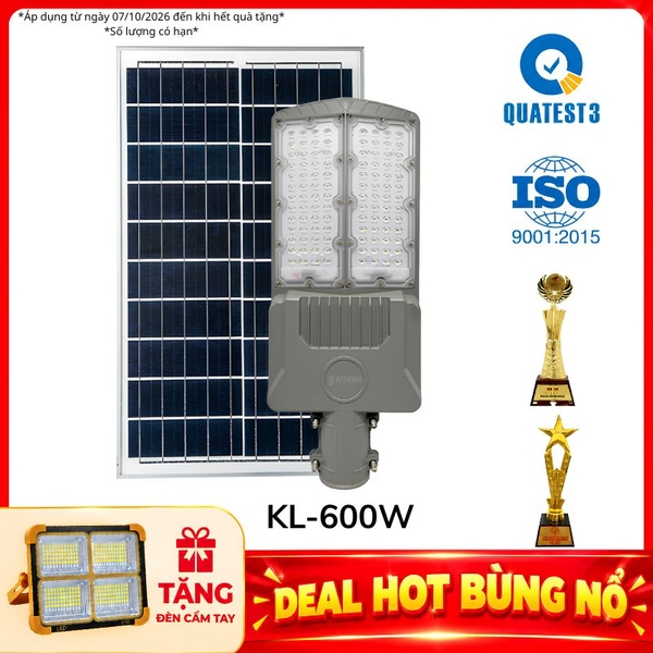 Đèn Đường Năng Lượng Mặt Trời 600W KITAWA Siêu Sáng - BC10600