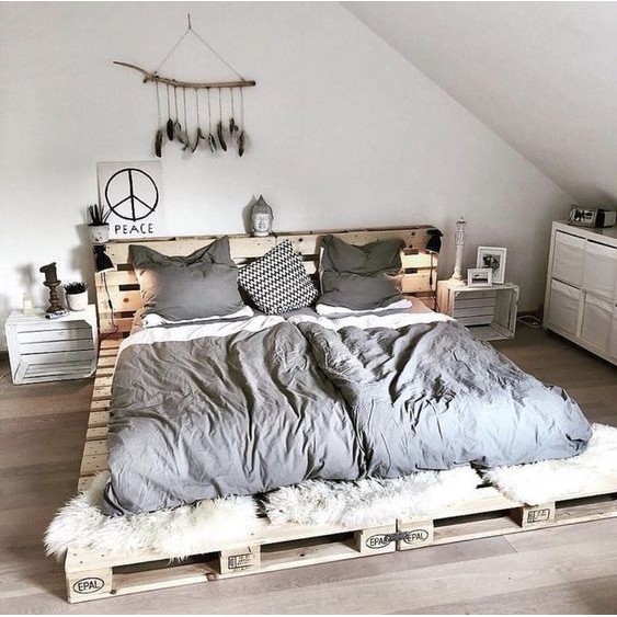 Decor Phòng Ngủ Cực Đẹp Theo Phong Cách Gỗ Pallet