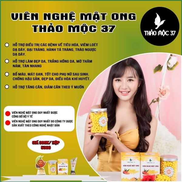 VIÊN NGHỆ MẬT ONG THẢO MỘC 37 ĐIỀU TRỊ ĐAU DẠ DÀY