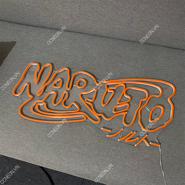 Đèn Trang Trí Led Neon Sign Chữ Naruto Màu Cam - Naruto Led Neon Signs
