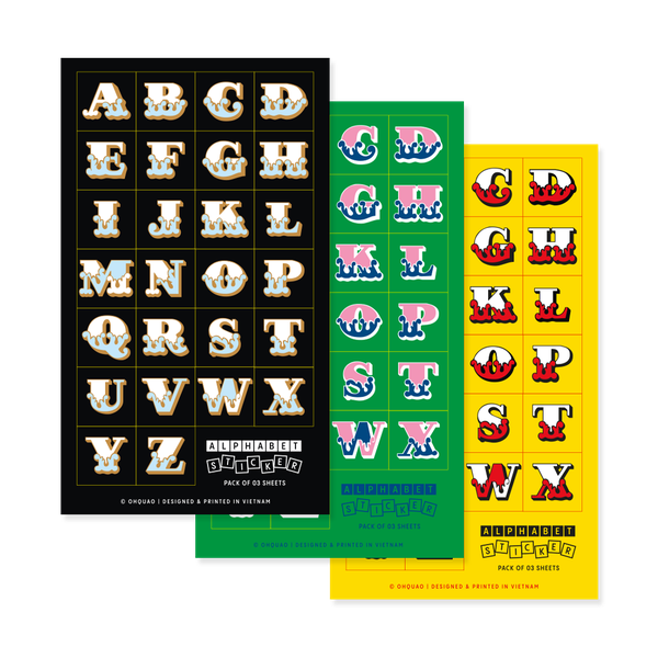 Alphabet Stickers (Pack of 3)