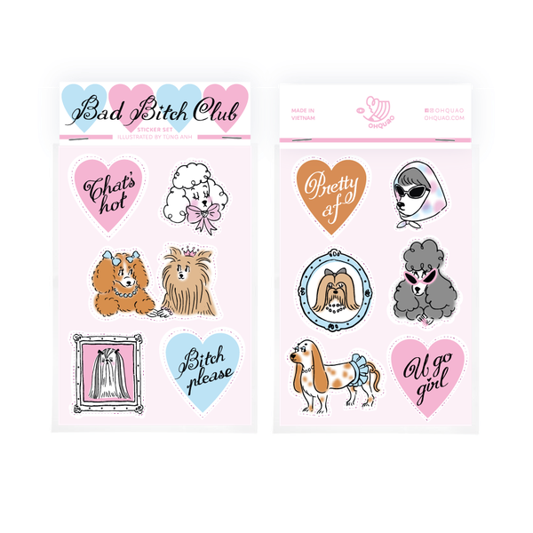 Bad Bitch Club Sticker Set (Sheet of 2)