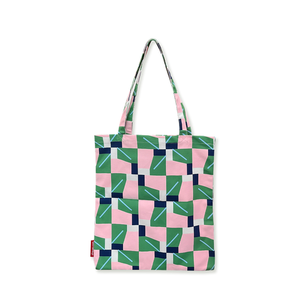 'Pink Green Pinwheel' Graphic Tote Bag