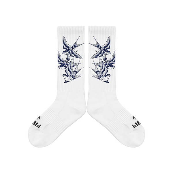 Graceful Wings Crew Socks by FISHE