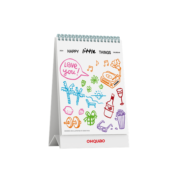 2024 Happy Little Things Desk Calendar