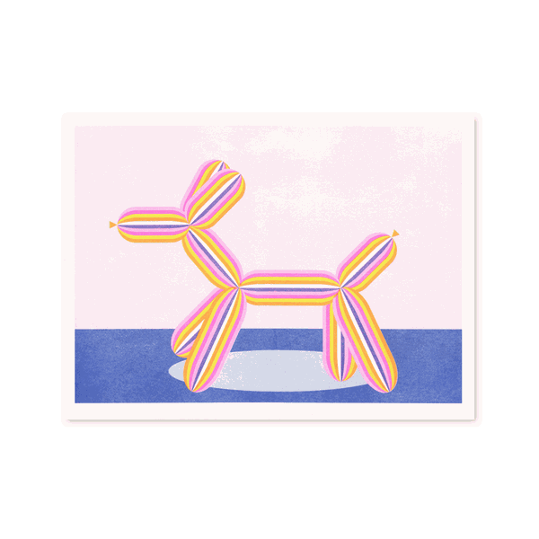 Balloon Dog A3 Riso Print