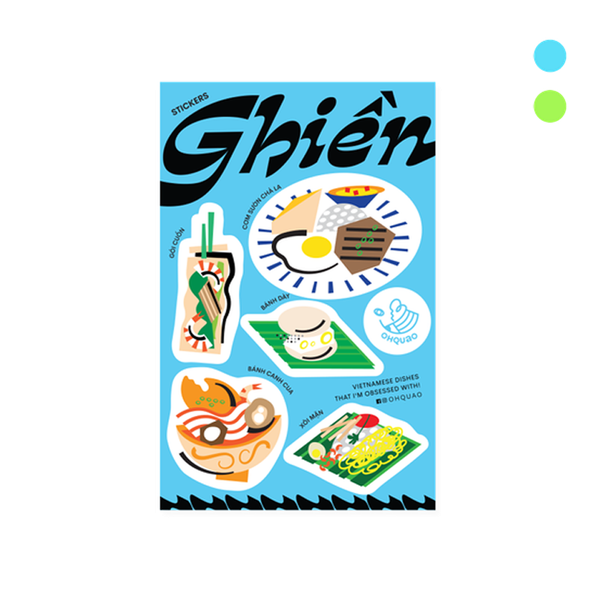 'Ghiền' Vietnamese Food Sticker Set of 2