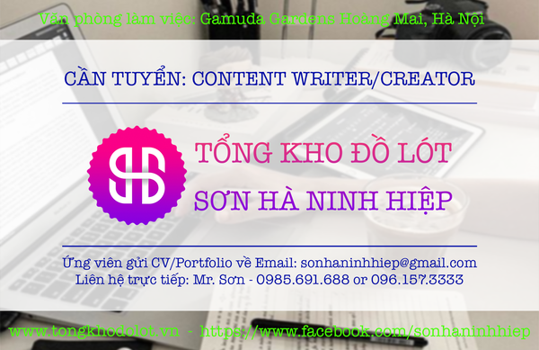 Nhân viên Content Writer & Creator (Nữ)