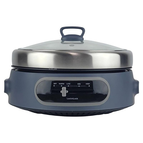 Nồi điện đa năng nhãn hiệu LocknLock Multi Cooker With SS Pot 220-240V, 50/60Hz, 1300-1500W, 4L EJP542NVY Màu navy