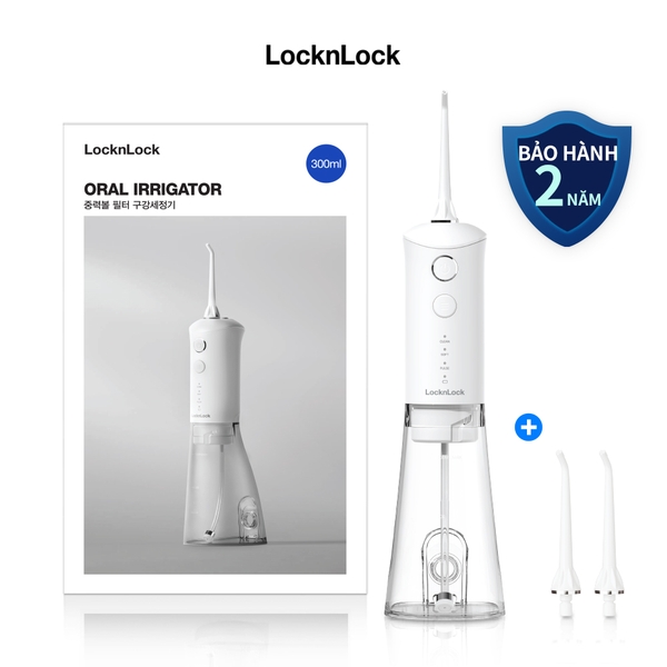 Máy tăm nước LocknLock ENR164WHT 5V, 5W, 300ml - Màu trắng