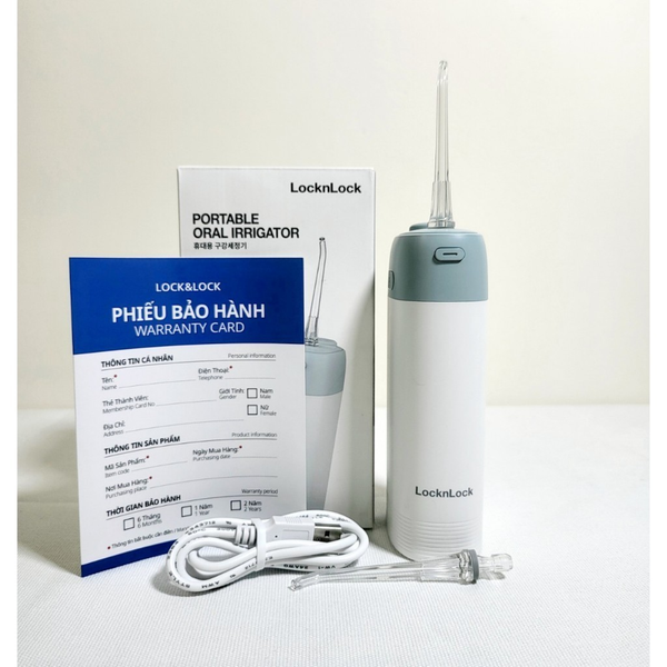 Máy tăm nước Locknlock Portable oral irrigator 100-240V, 50/60Hz, 8W ENR116MIT Màu mint