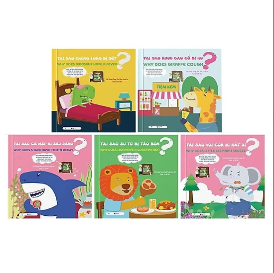 Bộ 5 cuốn Bác sỹ biết tuốt: Giúp trẻ hình thành kĩ năng về sức khỏe để tự bảo vệ bản thân - Song ngữ Anh Việt