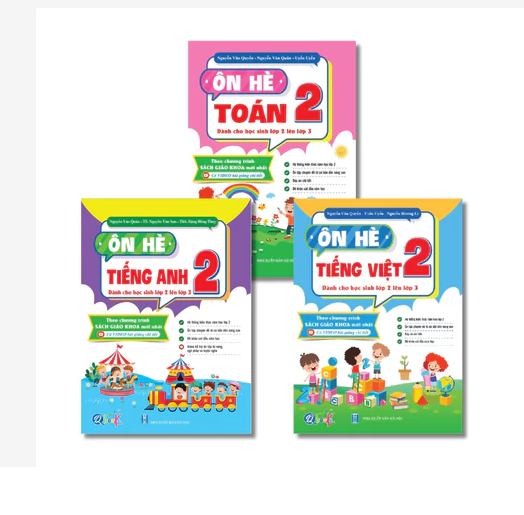 Sách - Combo Ôn Hè Toán, Tiếng Việt và Tiếng Anh Lớp 2 - Chương Trình Mới - Dành cho học sinh lớp 2 lên 3 (3 cuốn)